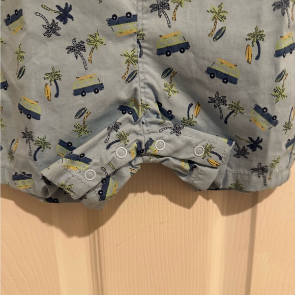 Beach Vans & Palm Trees One Piece Outfit, Baby Boy 6-9 Months Romper Outfit - Picture 7 of 10